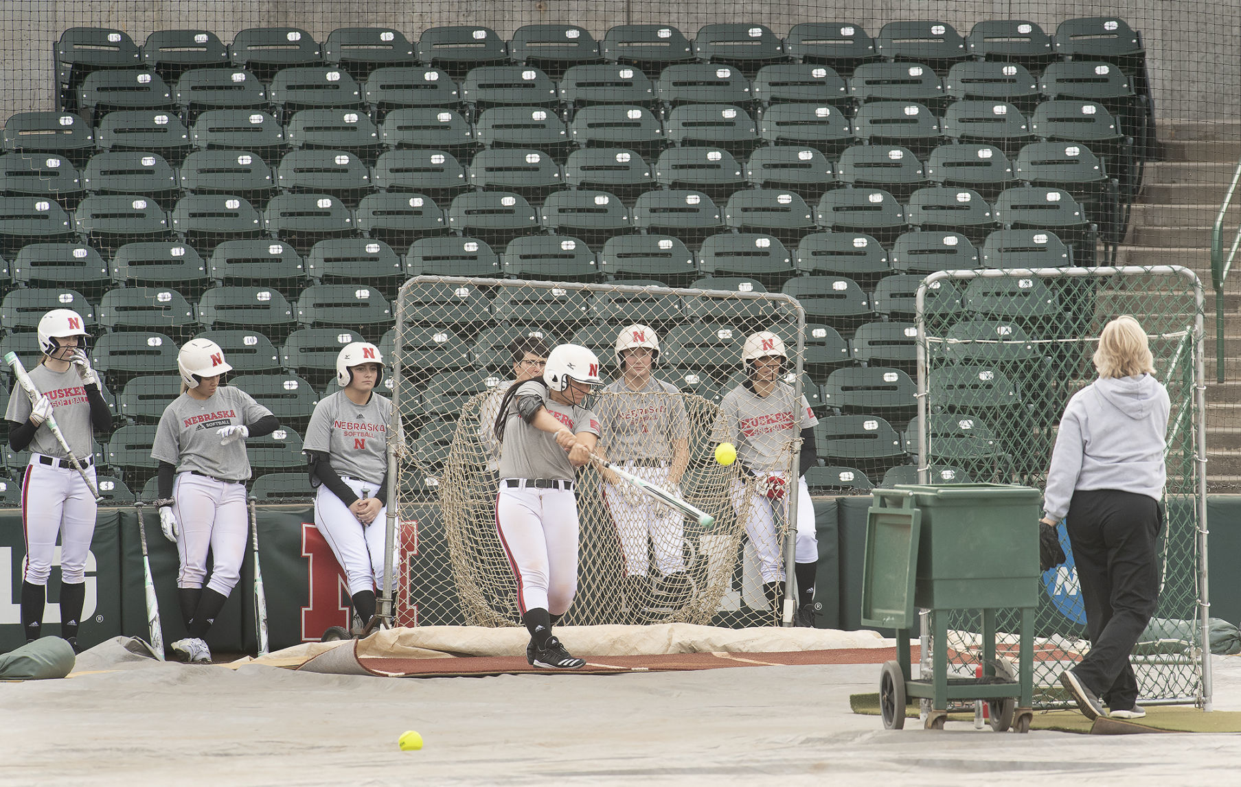 Nebraska softball practice